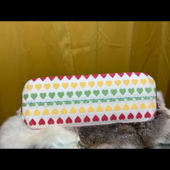 Vintage Dooney & Bourke Rainbow Hearts collection tassel tote NWOT - Picture 3 of 6